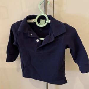 Janie and Jack - Navy Kids long sleeve Polo Shirt
